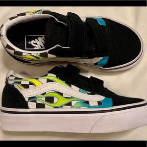 Blue Flame Youth Vans